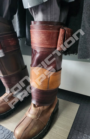The Mandalorian Inspired Leather Left Leg Greave